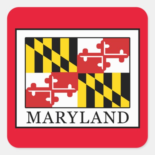 Maryland Vierkante Sticker (Voorkant)