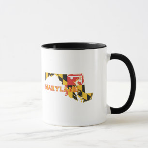 Maryland: vlag en kaart mok