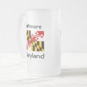 Maryland Vlag Kaart Stad Mok (Voorkant links)