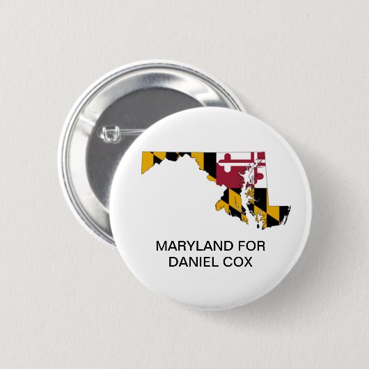 MARYLAND VOOR DANIEL COX GOVERNOR Button (Voorkant /achterkant)