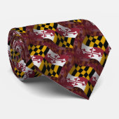 Maryland Waving Flag Stropdas (Opgerold)