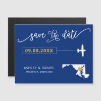 Maryland Wedding Save the Date Kaart, Map