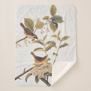 Maryland Yellowkeel Audubon Birds met Flowers Sherpa Deken