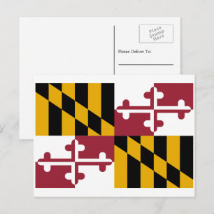 Marylander Flag, vlag van Maryland Briefkaart