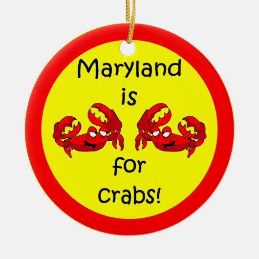 Marylandkrabben Keramisch Ornament (Voorkant)