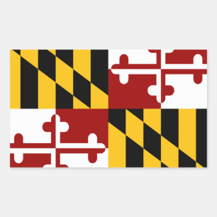 Marylandvlag Rechthoekige Sticker