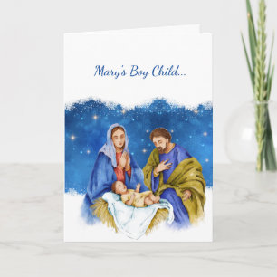 Mary's Boy Child Song Lyric Jesus Birth Natitivity Feestdagen Kaart