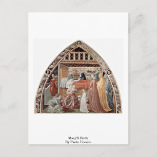 Mary's geboorte door Paolo Uccello Briefkaart