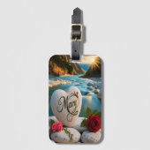 Mary's Heart stone Sunset Bagagelabel (Voorkant (verticaal))