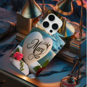 Mary's Heart stone Sunset iPhone 15 Pro Case