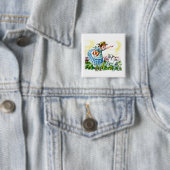Mary's Lamb Vierkante Button 5,1 Cm (In situ)