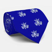 Mary's monogram, herhaald patroon stropdas (Opgerold)