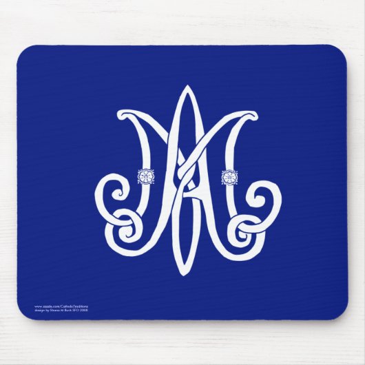 Mary's monogram Mousepad Muismat (Voorkant)