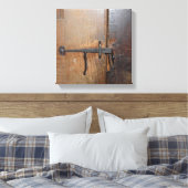 Mary's Schoolhouse Rustic Door Lock - Sudbury MA Canvas Afdruk (Insitu (Slaapkamer))