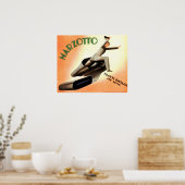 MARZOTTO Textile Fabric Mannen  Adverteren Poster (Keuken)