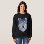 MAS de loup, chef abstrait, le sweatshirt raglan (Devant entier)