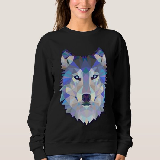 MAS de loup, chef abstrait, le sweatshirt raglan (Devant)