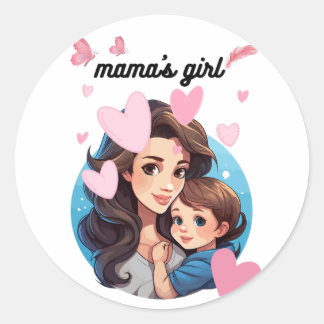 Ma's girl ronde sticker
