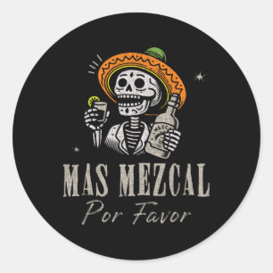 Mas Mezcal Por Favoriet Grappige Cinco de Mayo Bar Ronde Sticker