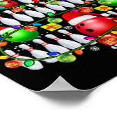 mas Tree Bowling-kerstlampjes voor de kerstman P Poster (Hoek)