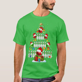 mas Tree Bowling-kerstlampjes voor de kerstman P T-shirt