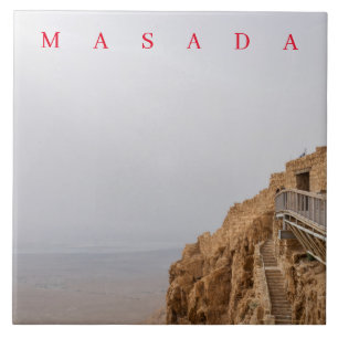 Masada Israel uitzicht keramische tegels Tegeltje