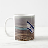 Masada View with Flag and Hebrew Title Koffiemok (Links)