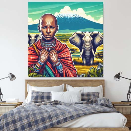 MASAI ART CANVAS WALL LIJST (Insitu (Slaapkamer))