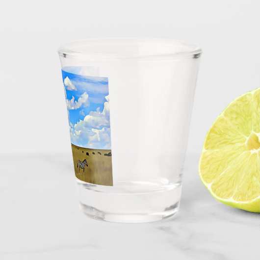 Masai Mara Zebra Shot Glas (Rechts)