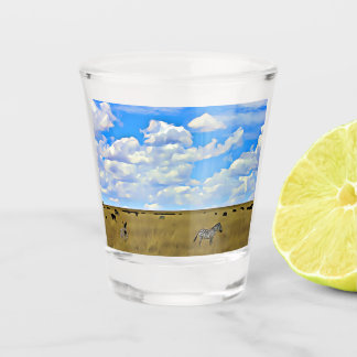 Masai Mara Zebra Shot Glas