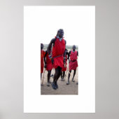 Masai-strijders in Kenia Poster (Voorkant)