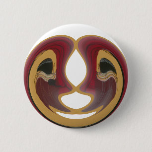 Masai Tribal Whirl Art Print Ronde Button 5,7 Cm