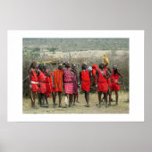 MASAI WARRIOREN IN KENIA AFRIKA POSTER (Voorkant)