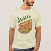 Masala Dosas Zuid-Indische voedselCuisine Potato D T-shirt (Voorkant)