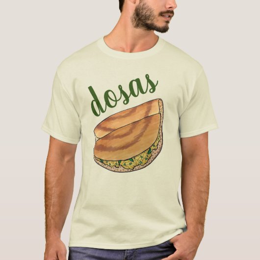 Masala Dosas Zuid-Indische voedselCuisine Potato D T-shirt (Voorkant)