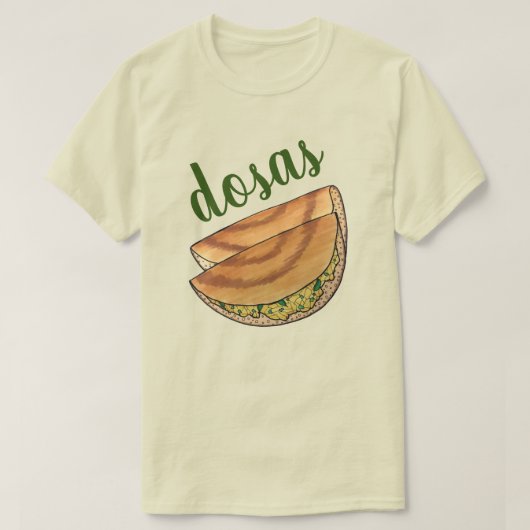 Masala Dosas Zuid-Indische voedselCuisine Potato D T-shirt (Design voorkant)