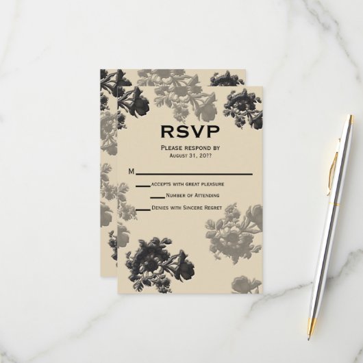 Masala Flora Wedding RSVP (Devant/Arrière en situation)