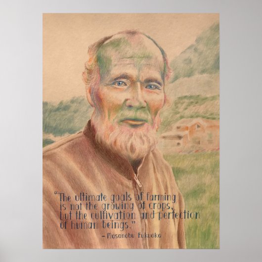 Masanobu Fukuoka Poster (Voorkant)