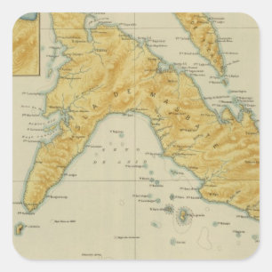 Masbate en Mexico nr. 17 Vierkante Sticker