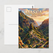 Masca-dorp Spanje Briefkaart (Voorkant / Achterkant)