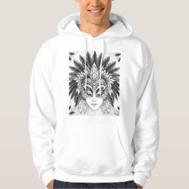 Máscara de carnaval espetáculo hoodie