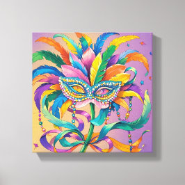 Máscara de carnaval para momentos divertidos canvas afdruk