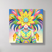 Máscara de flor para o carnaval canvas afdruk (Voorkant)