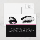 Mascara ou Eyelash carte postale professionnelle (Devant / Derrière)