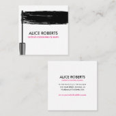 Mascara Strokes Eyelashes-verlengbalk Vierkante Visitekaartje (Voorkant / Achterkant)