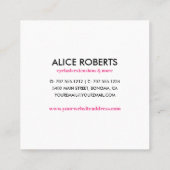 Mascara Strokes Eyelashes-verlengbalk Vierkante Visitekaartje (Achterkant)