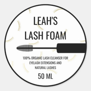 Mascara Wand Faux Gold Lashes Product Ronde Sticker