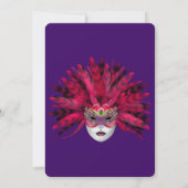 Mascarade colorée Quinceañera Party Invitation (Dos)