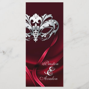 Mascarade d'argent Programme de mariage à bijoux r