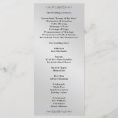 Mascarade d'argent Programme de mariage bleu bijou (Dos)